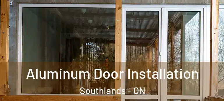 Aluminum Door Installation Southlands - ON
