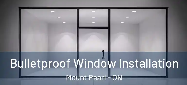 Bulletproof Window Installation Mount Pearl - ON