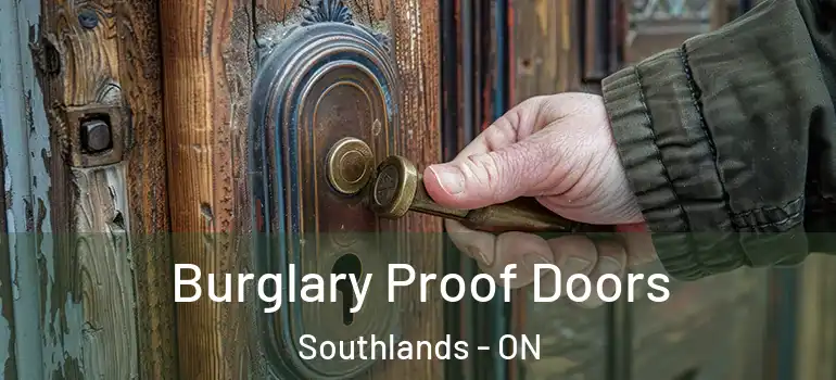 Burglary Proof Doors Southlands - ON