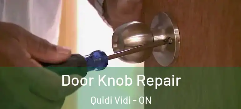 Door Knob Repair Quidi Vidi - ON