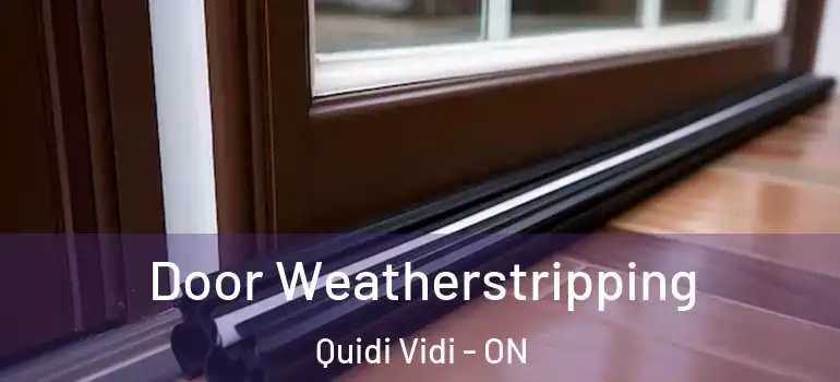 Door Weatherstripping Quidi Vidi - ON