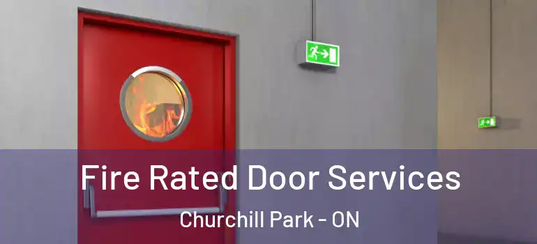 Fire Rated Door Services Churchill Park - ON