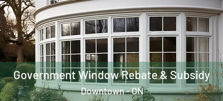Government Window Rebate & Subsidy Downtown - ON