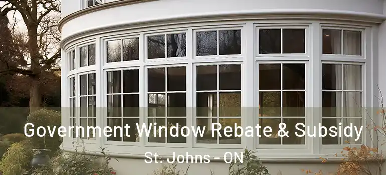  Government Window Rebate & Subsidy St. Johns - ON