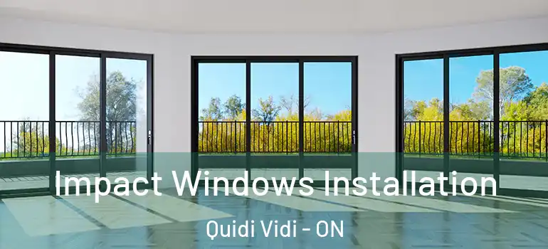 Impact Windows Installation Quidi Vidi - ON