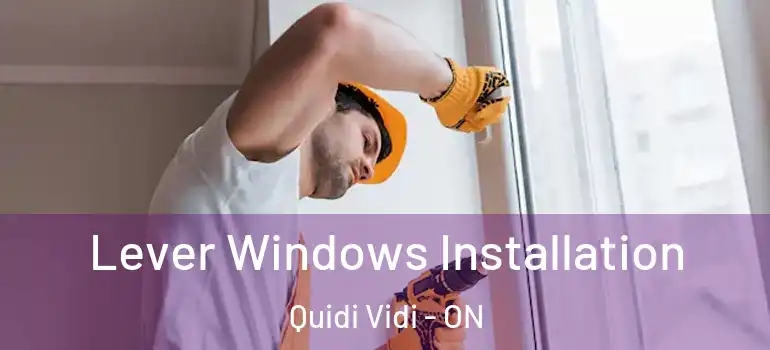 Lever Windows Installation Quidi Vidi - ON