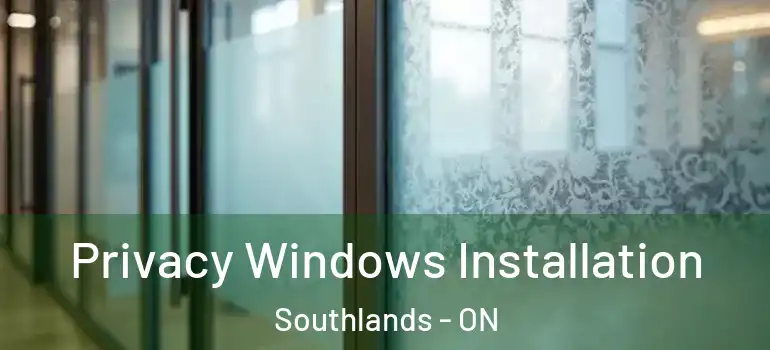 Privacy Windows Installation Southlands - ON