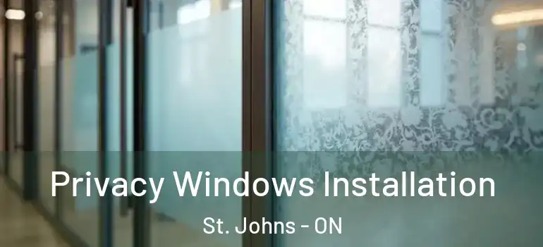 Privacy Windows Installation St. Johns - ON