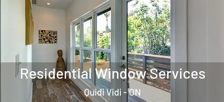 Residential Window Services Quidi Vidi - ON