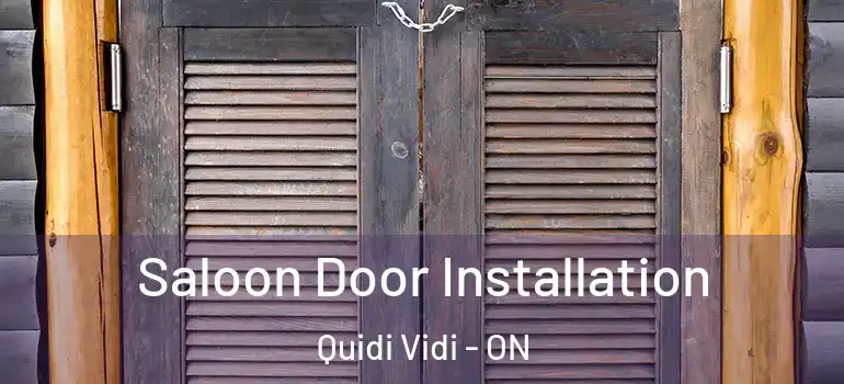 Saloon Door Installation Quidi Vidi - ON