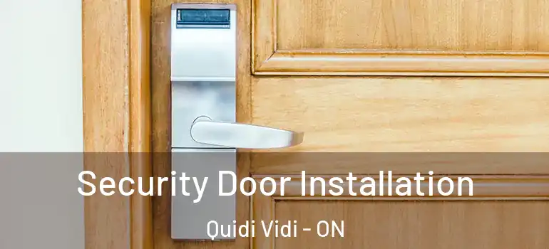  Security Door Installation Quidi Vidi - ON