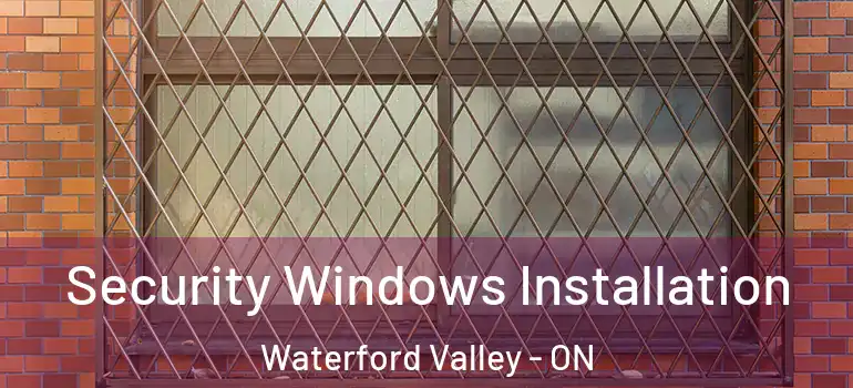 Security Windows Installation Waterford Valley - ON