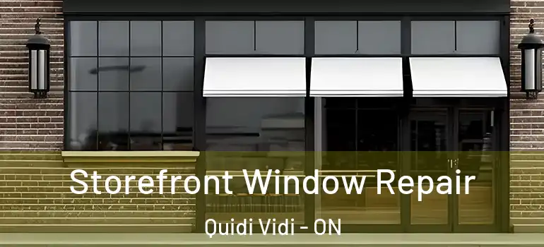 Storefront Window Repair Quidi Vidi - ON
