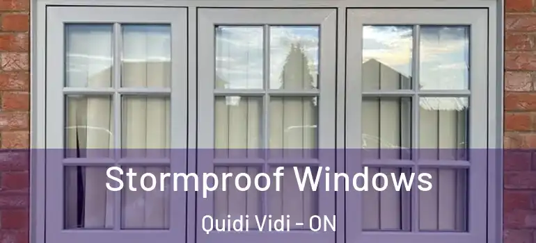 Stormproof Windows Quidi Vidi - ON