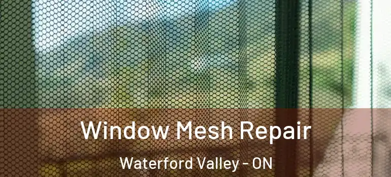 Window Mesh Repair Waterford Valley - ON