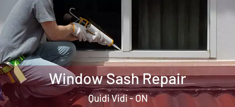 Window Sash Repair Quidi Vidi - ON