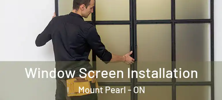 Window Screen Installation Mount Pearl - ON